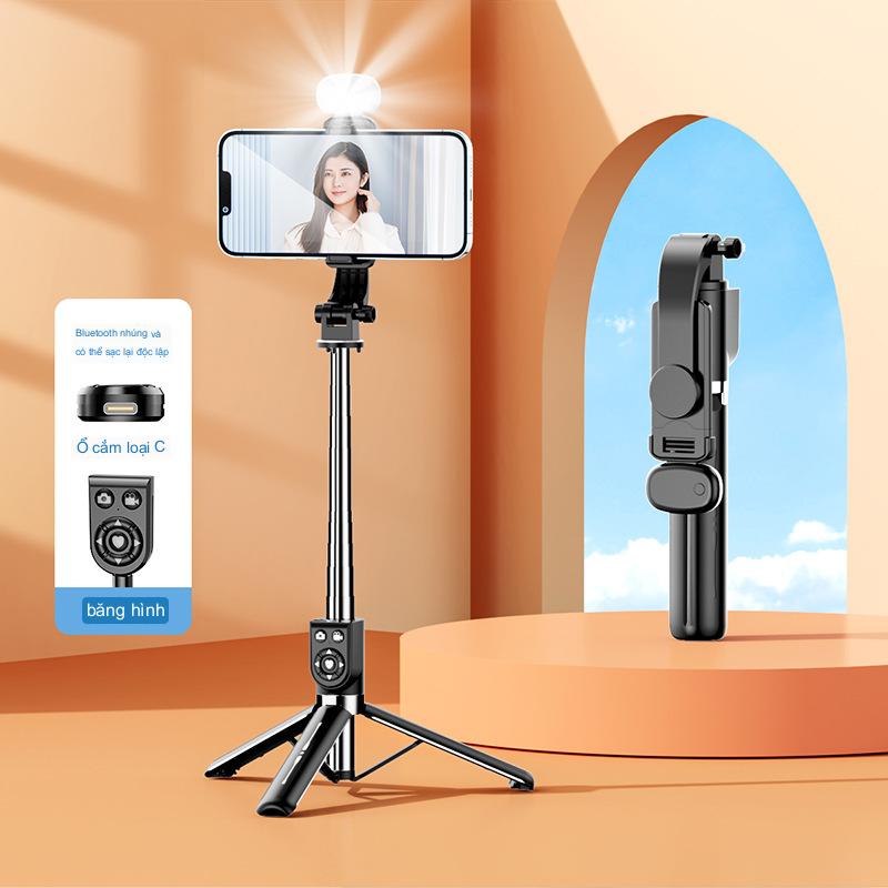 Gậy Tự Sướng Tripod 3 Chân Đa Năng Kéo Dài Tích Hợp Bluetooth, Remote Điều Khiển Từ Xa và Đèn Quay Chụp 2 Chế Độ