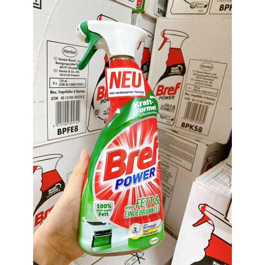 Xịt tẩy rửa vết bẩn dầu mỡ nhà bếp BREF 750ml