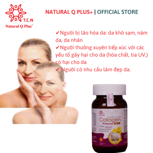 Viên uống Collagen Primrose Plus+ -Giúp đẹp da, hỗ trợ da khô, sạm, nám - Bổ sung Collagen và Vitamin E