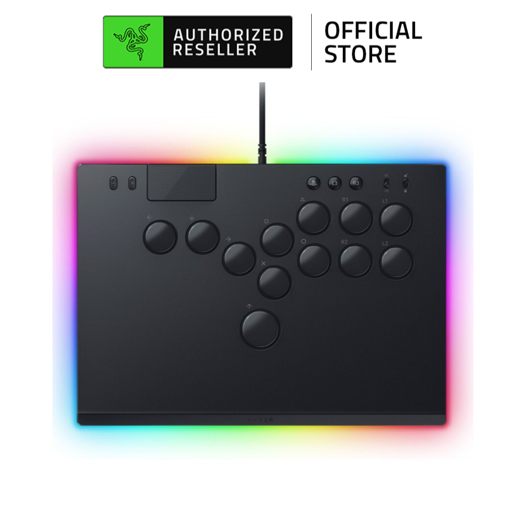 Razer Kitsune - All-Button Optical Arcade Controller for PS5™ and PC  | Low-Profile Optical Switches | Slim Form Factor | Removable Top Plate | Chroma RGB Lighting | USB Type C