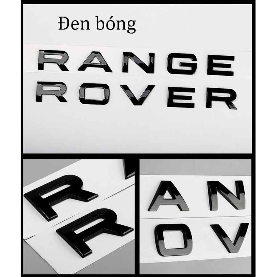 Logo chữ RANGEROVER 3D nổi dán trang trí xe ô tô