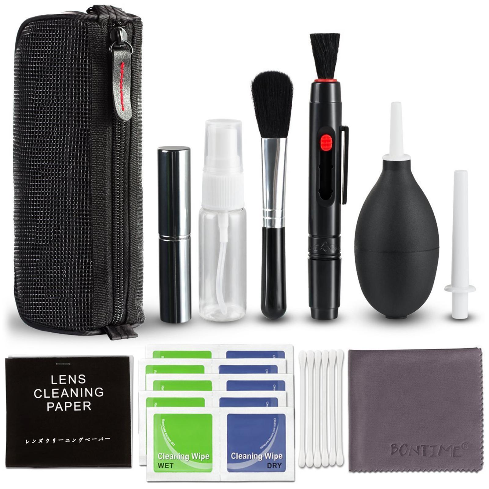 Professional Camera Cleaning Kit Lens Cleaning Kit with Air Blower Cleaning Pen Cleaning Cloth for Camera Phone Laptop