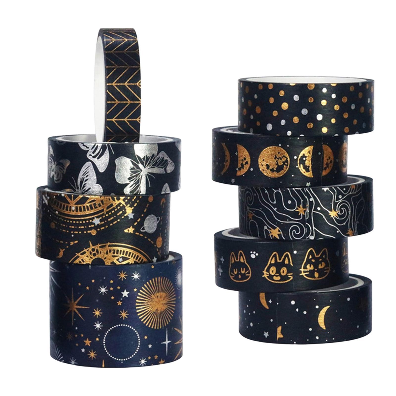 9Pcs Washi Tape Set Decorative Masking Tape for Planners DIY Craft Album