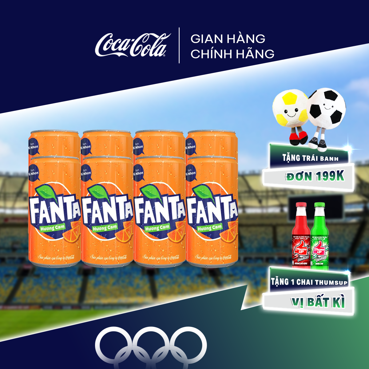 Lốc 8 Lon Mi-nhon Nước Giải Khát Có Gas Fanta Cam Lon 235ml