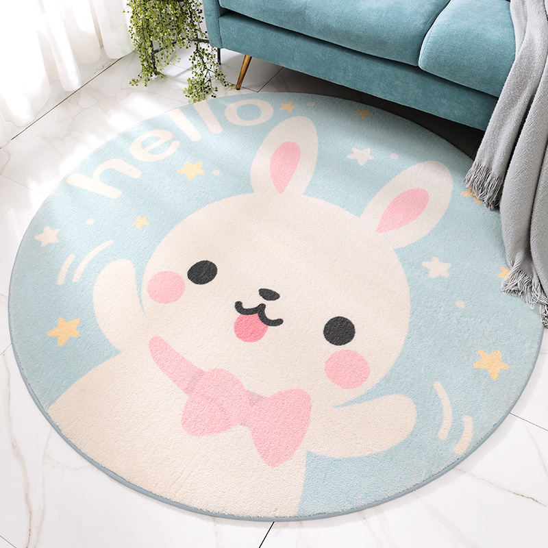 Thảm Tròn Lông Cừu Size Lớn 120x120cm Trang Trí Phòng Khách Phòng Ngủ