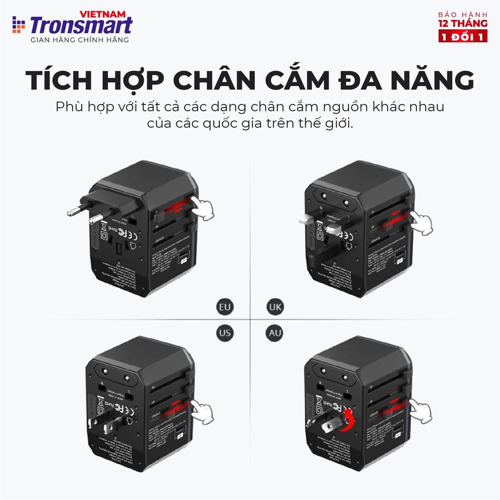 Củ sạc nhanh chuyển đổi đa năng Sạc nhanh QC 3.0, PD - Tronsmart WCP05  - Hàng chính hãng