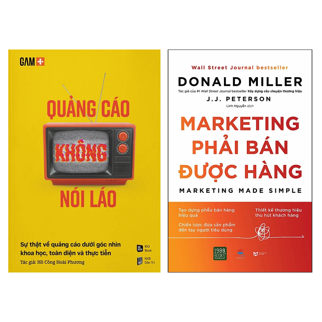 Sách - Combo 2Q Quảng Cáo, Marketing: Quảng Cáo Không Nói Láo + Marketing Phải Bán Được Hàng