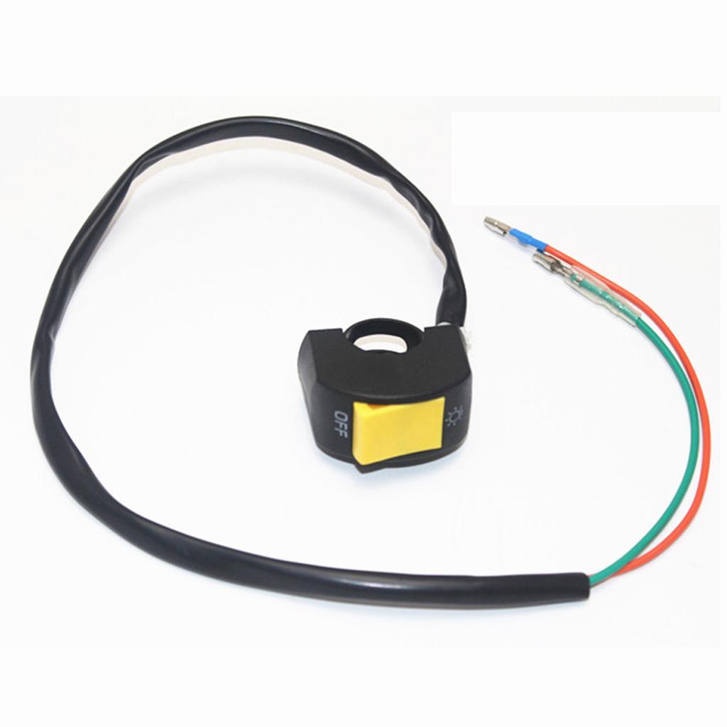Motorcycle ATV Bike 7/8 Handlebar Headlight Light Lamp Kill Switch