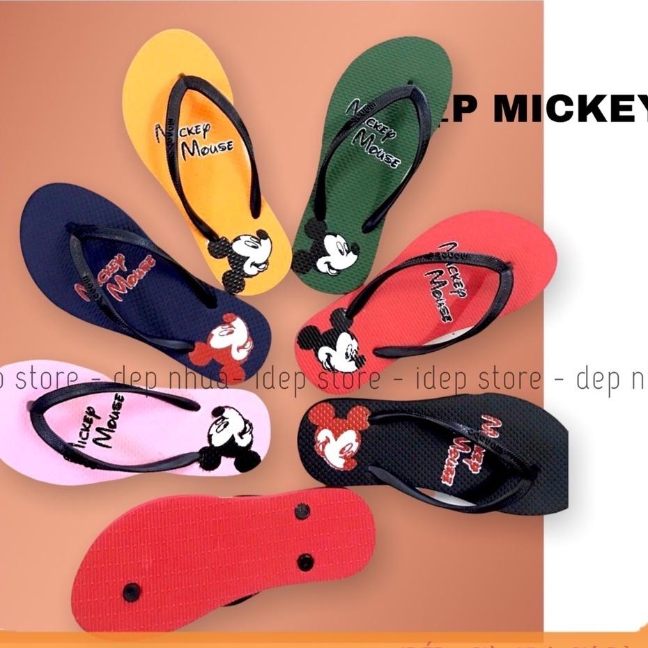 Dép kẹp tông nữ xỏ ngón chuột Micky đi biển mùa hè iDép (8 màu) - DL033