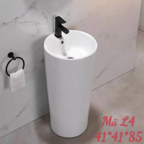 CHẬU LAVABO TRỤ TRÒN LIỀN KHỐI GROVES GRLL4 (41x41x85)