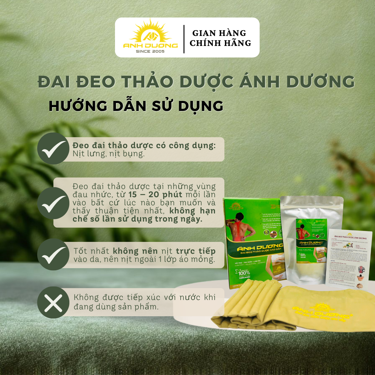 ĐAI ĐEO ÁNH DƯƠNG - HỖ TRỢ LÀM ẤM THƯ GIẢN VÙNG BỤNG, VÙNG LƯNG CHO PHỤ NỮ SAU SINH