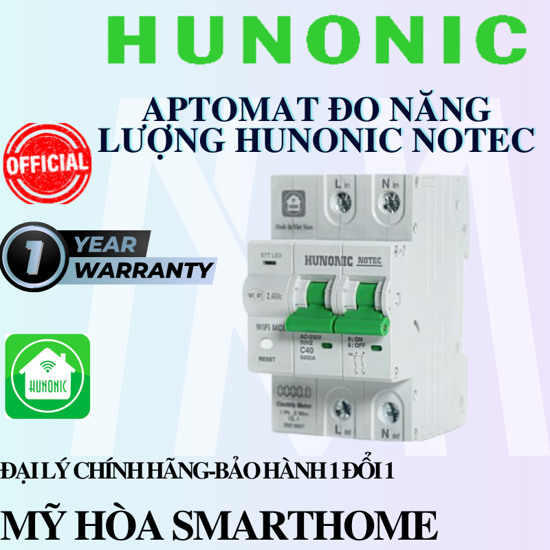 Aptomat Đo Năng Lượng Hunonic Notec