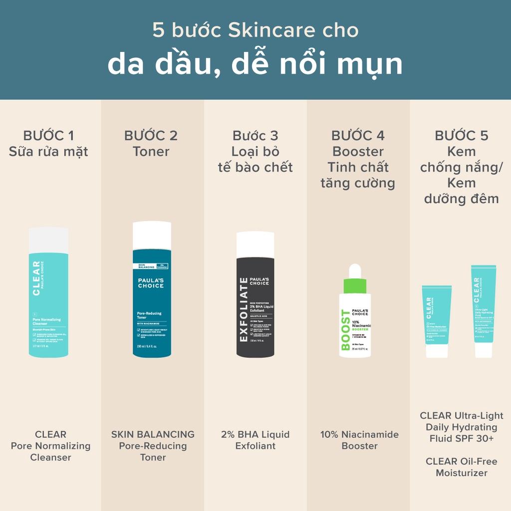 Sữa Rửa Mặt Cho Da Mụn Paula's Choice Clear Pore Normalizing Cleanser 177ml (Mã 6002)