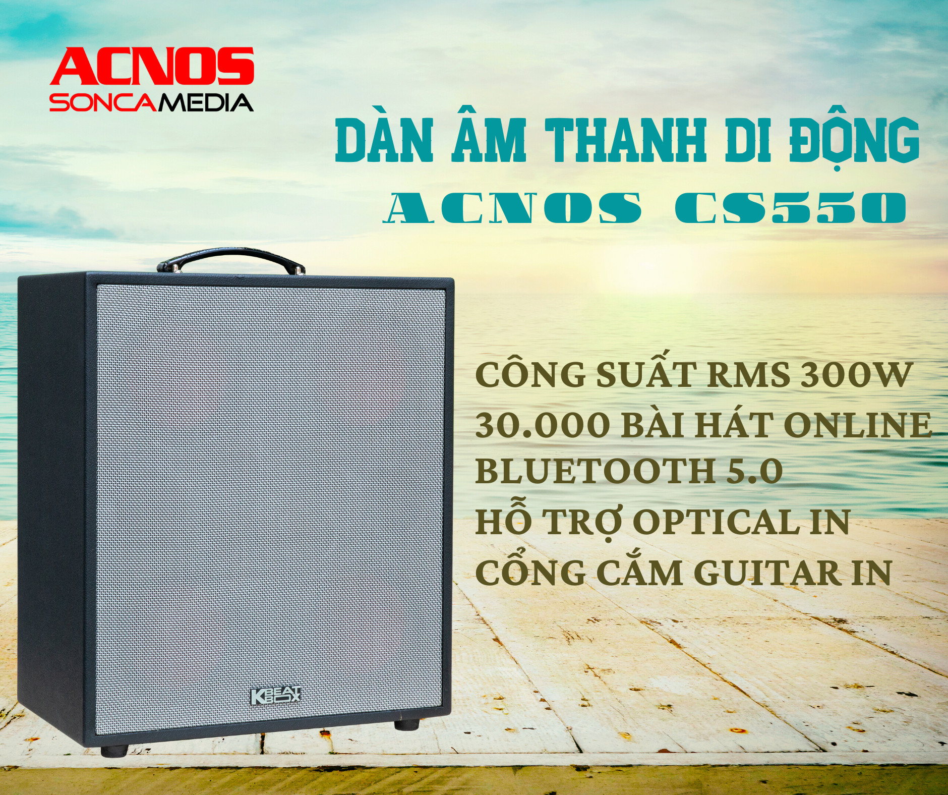 Dàn âm thanh di động Acnos CS550 - Hàng Chính Hãng