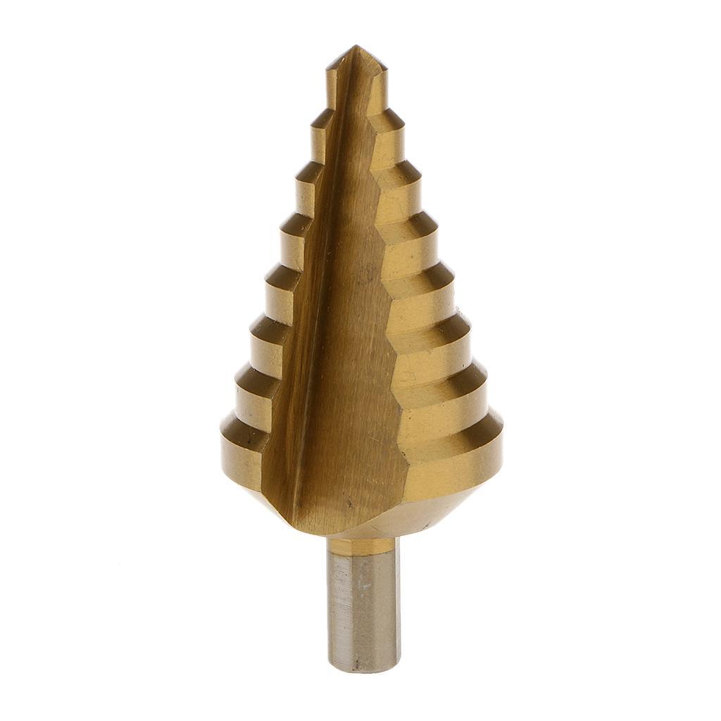 HSS Titanium Step Cone Drill Bit Hole Cutter 10mm-45mm HSS For Sheet Metal