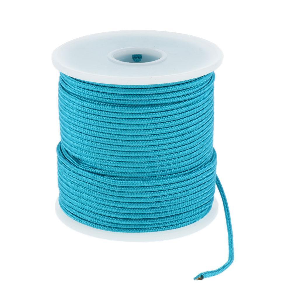 2 Pieces 2mm 50m Paracord Parachute Rope Cord Outdoor Camping Tent Guylines, Hiking Travel Hunting Survival