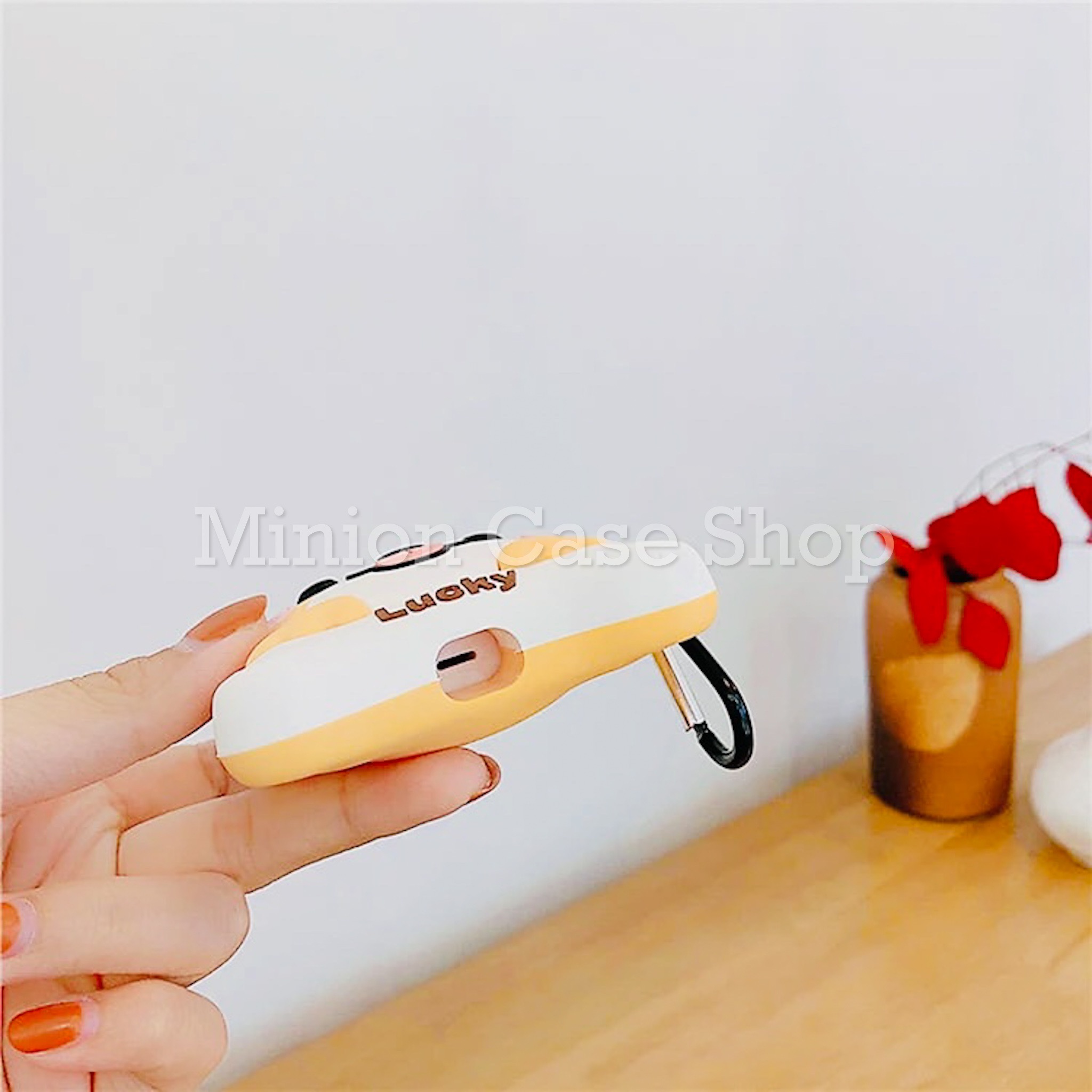 Bao Case Ốp dành cho Airpod 1/2 shiba lucky kute silicon 3d cao cấp