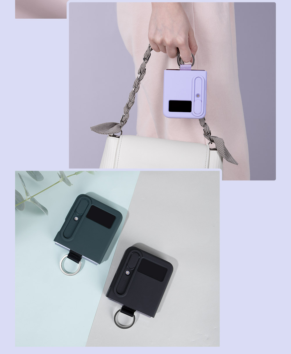 Ốp lưng dành cho Galaxy Z Flip 4 Nillkin Camshield Silky Silicon- hàng chính hãng