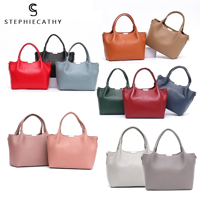 SC 100% Da Thật Chính Hãng Da Túi Bucket Nữ Tote Top-Tay Cầm Đeo Vai Thương Hiệu Thiết Kế Nữ Đeo Chéo Túi