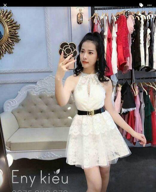 Đầm ren 2 tầng đắp chéo