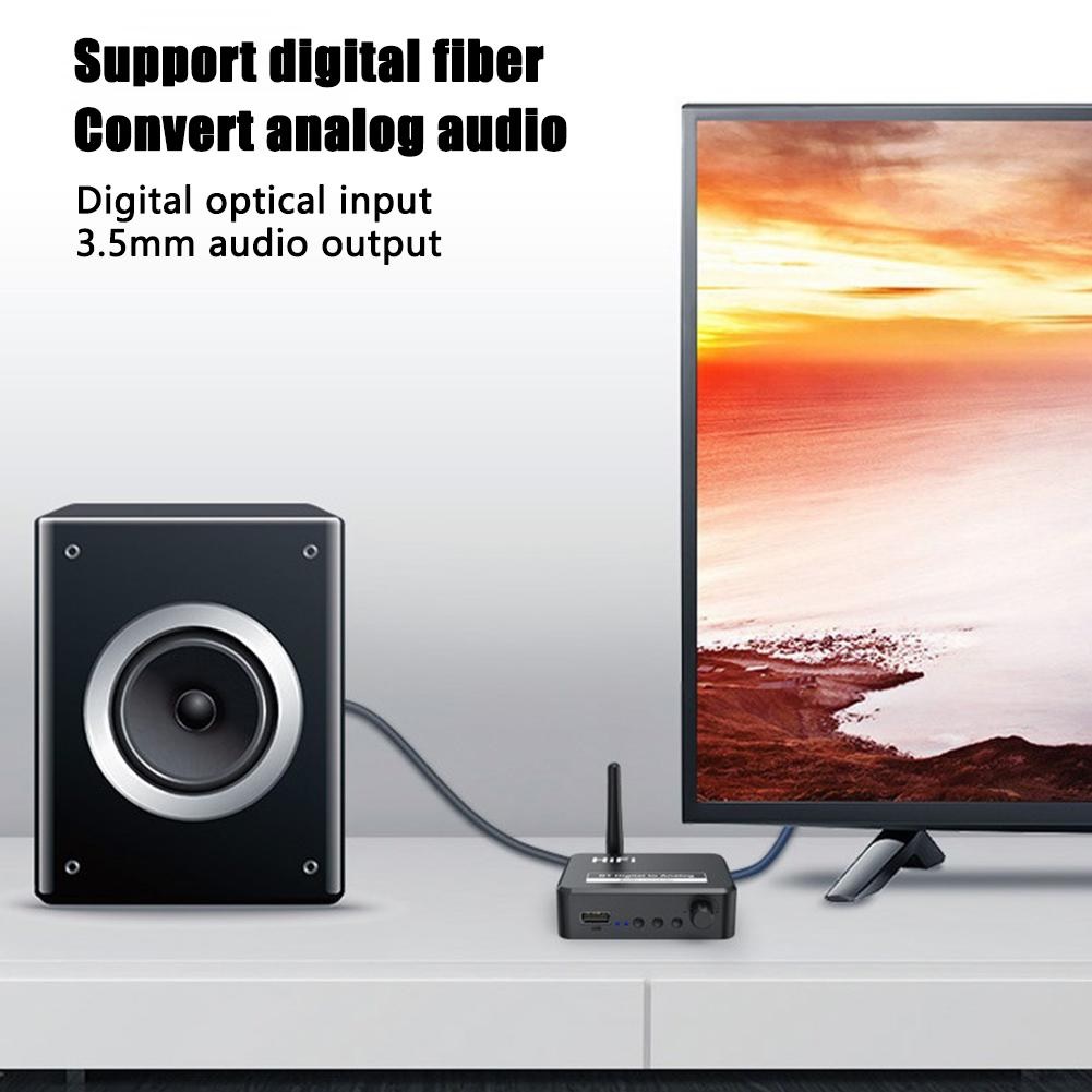 Hàng Chính Hãng - Bộ Chuyển Đổi Âm Thanh DAC B35S HIFI Bluetooth, Chuyển Đổi Analog Mượt Mà, Hỗ Trợ Đa Dạng Kết Nối Optical Coaxial AUX USB Bluetooth 5.1,  Phạm Vi Kết Nối 20m, Âm Thanh Vượt Trội, TỰ Động Kết Nối Dễ Dàng, Remote - ROGTZ