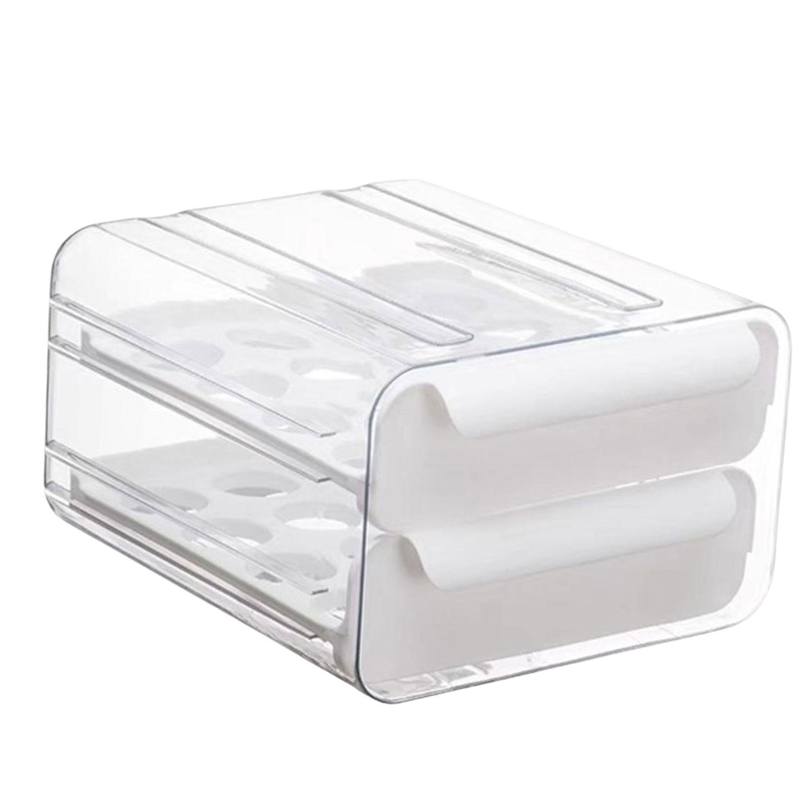 Egg Storage Container Clear with Handle Egg Fresh Storage Box for Countertop