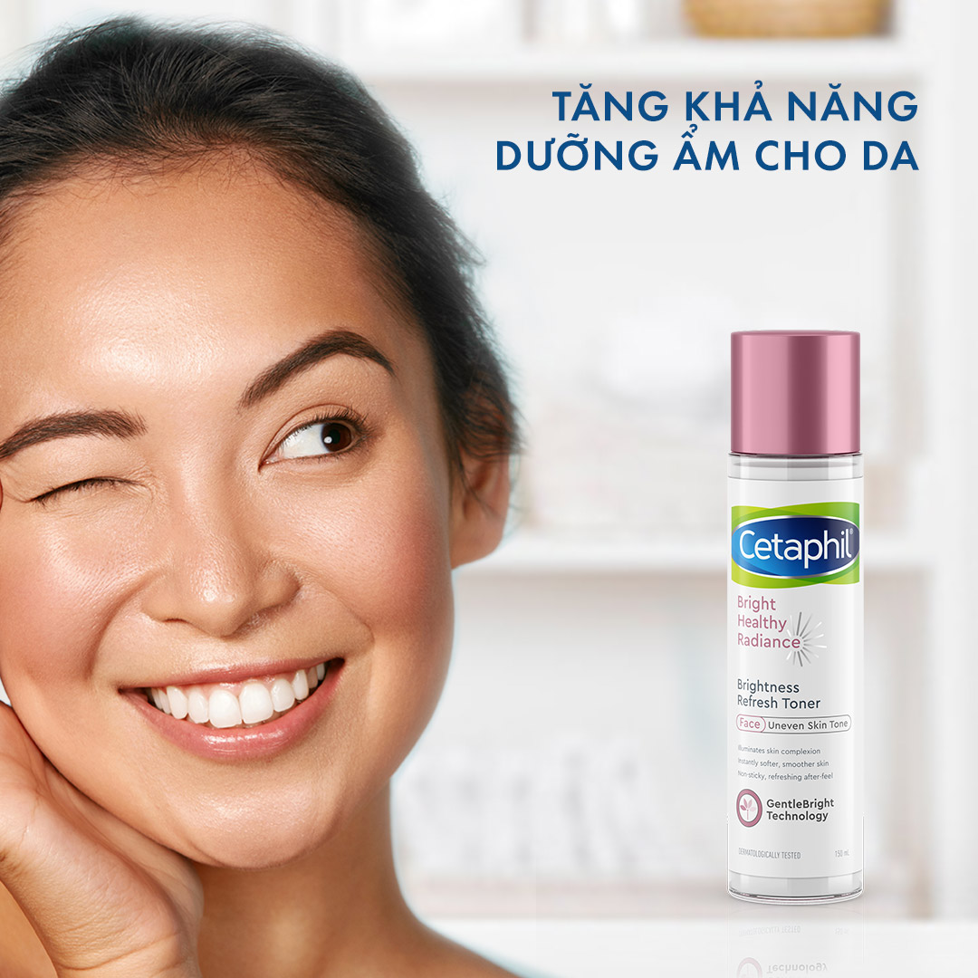 Trọn bộ 4 sản phẩm dưỡng sáng da Cetaphil Bright Healthy Radiance Sữa rửa mặt 100g + Nước cân bằng 150ml + Kem dưỡng ẩm ngày 50g và Kem dưỡng ẩm đêm 50g