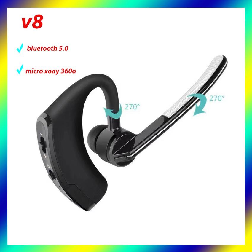 Tai Nghe Không Dây nhét tai Bluetooth V8 ECOKING{MUA 1 TẶNG 1 QUÀ}âm thanh vòm HIFI có micro trò chuyện nút điều dễ dàng