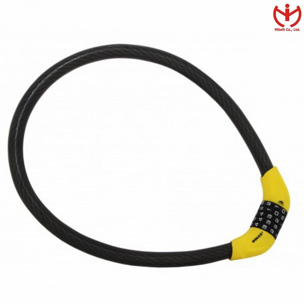 Khóa xe đạp 5 số SOLEX Thái Lan thân dây cáp 20mm x 1m - MSOFT