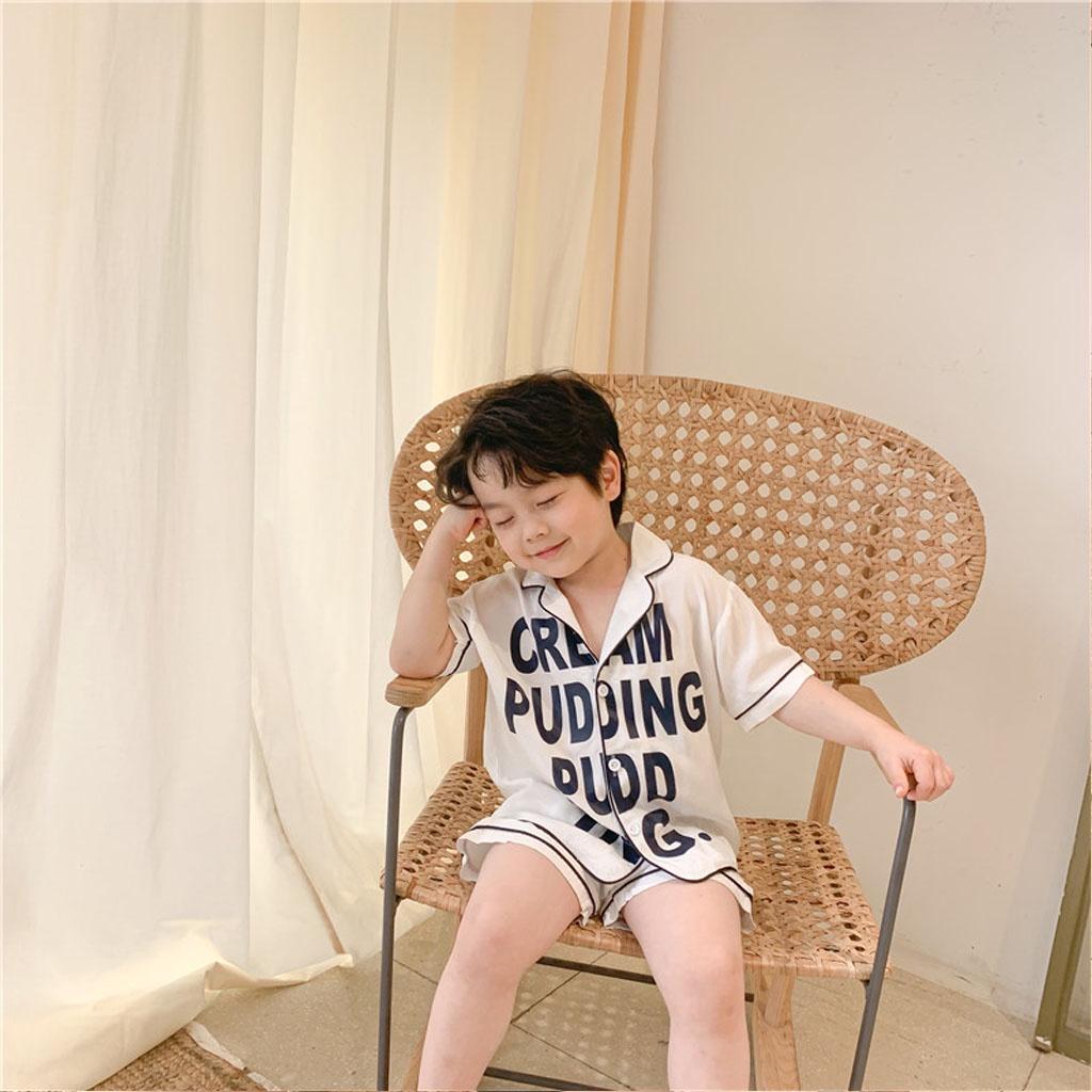 Đồ ngủ lụa cộc tay cho bé ROSY KIDS, Đồ bộ Pijama bé trai bé gái mặc đều xinh từ 6-27kg