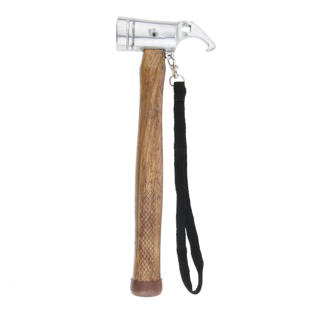 Hiking Camping Tent Mallet Hammer Peg Stake Puller for Ground Nails Metal Head