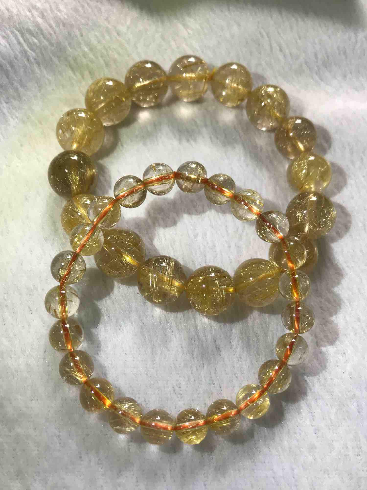 VÒNG THẠCH ANH TÓC VÀNG ĐẸP 8MM NỮ MỆNH KIM THỔ THỦY ĐÁ THIÊN NHIÊN