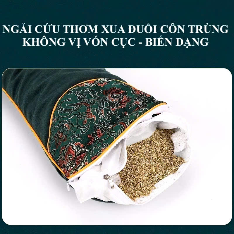 Gối Ngải Cứu Cắm Điện Giảm Đau Vai Gáy chống đột quỵ Gối Thảo Dược Hương Thơm Thảo Mộc