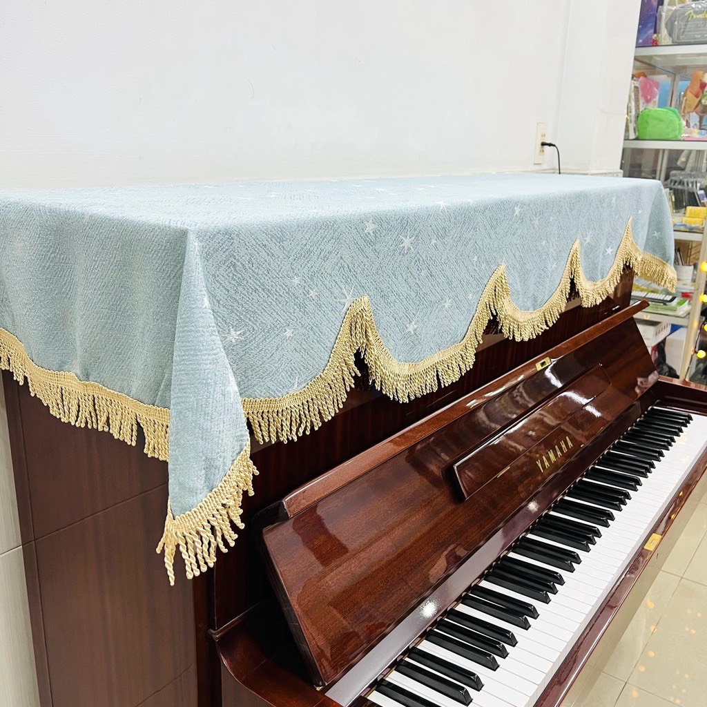 Khăn phủ đàn piano cao cấp chống bụi chống xước sang trọng cho đàn piano cơ và đàn piano điện - Hàng chính hãng
