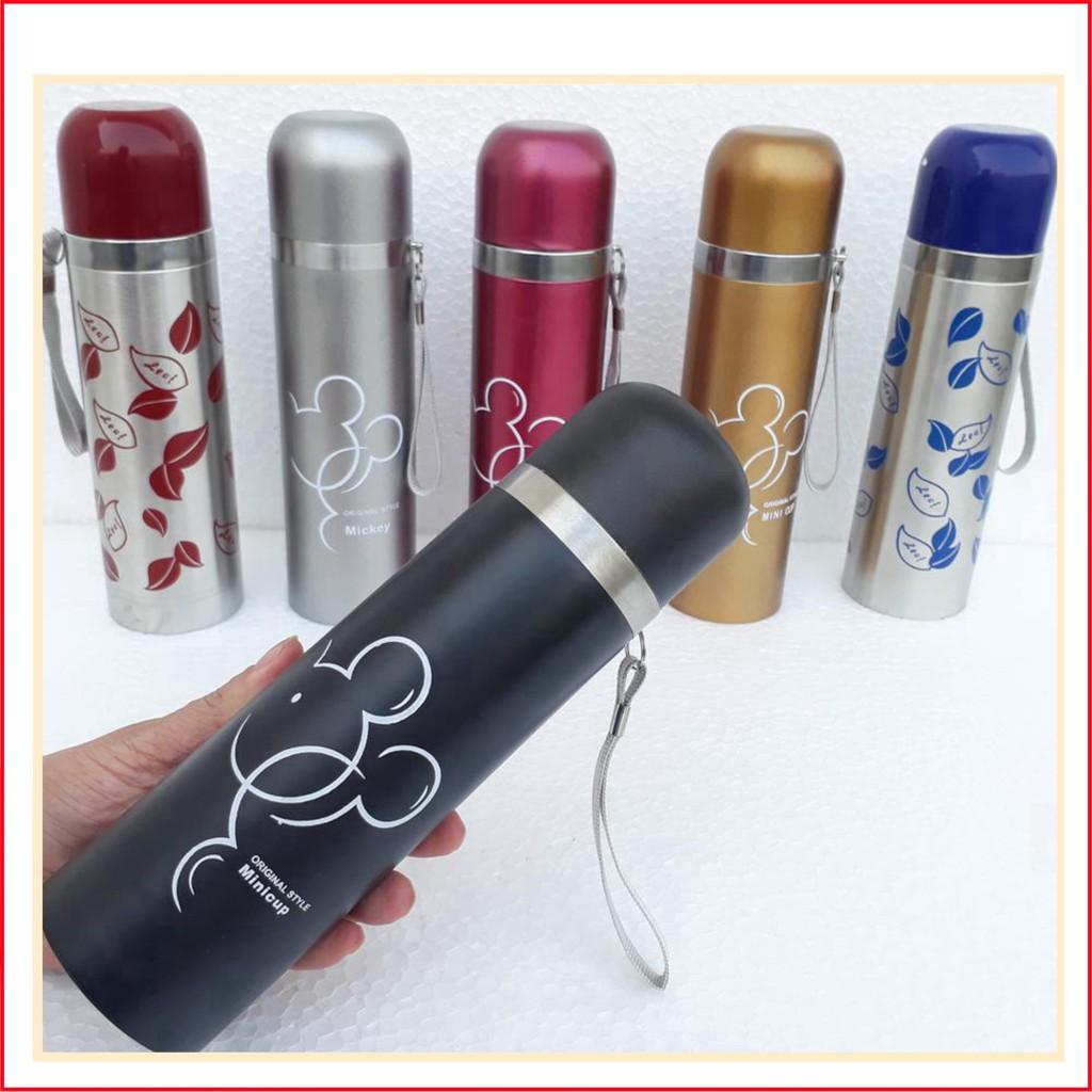 Bình giữ nhiệt 500ml hình in 1 màu Model22001 ly cốc cách nhiệt
