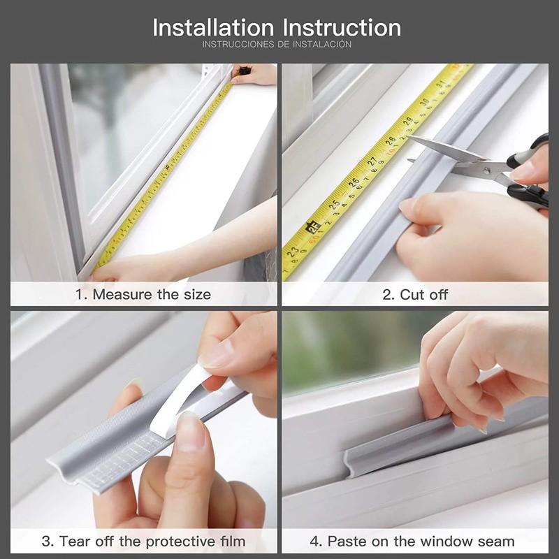 Cuộn Dây Dán Viền Cửa Sổ Chống Bụi Chống Nước Giảm Tiếng Ồn - 2M