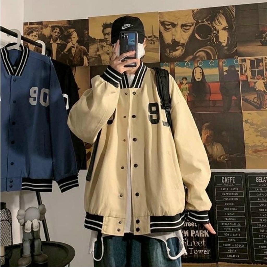 Áo bomber jacket khoác dù form rộng 2 lớp style Unisex cho nam nữ JK03