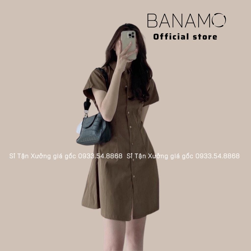 Váy sơ mi bigsize thô mềm chiết eo lưng chun phong cách Ulzzang Thời Trang mi thô mềm 5915