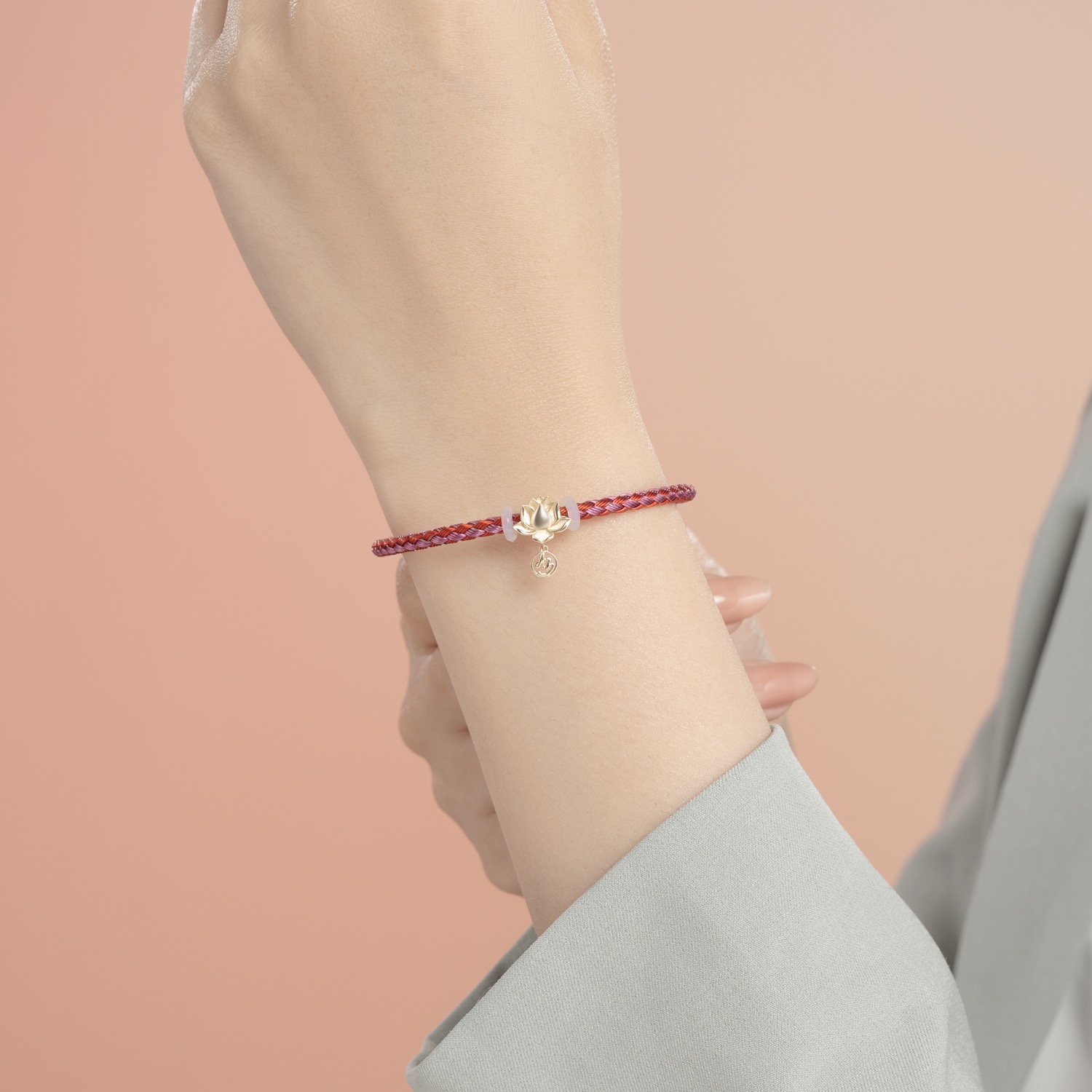 Charm An Liên Vàng 14k LLF243 Huy Thanh Jewelry
