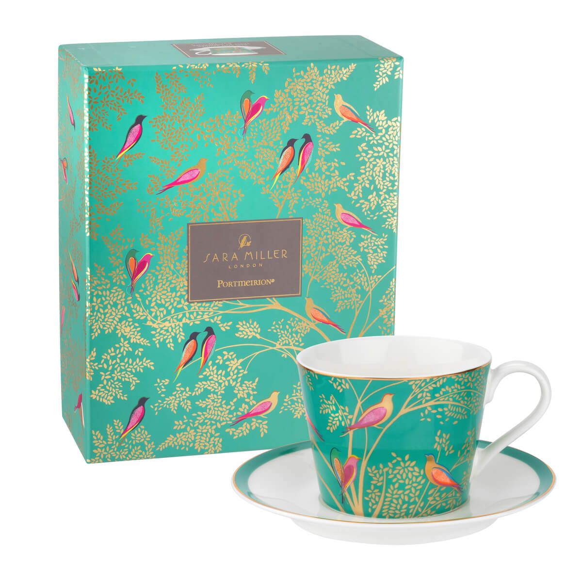 Portmeirion Sara Miller Chelsea set chén đĩa lót màu xanh Nhập khẩu Anh Quốc