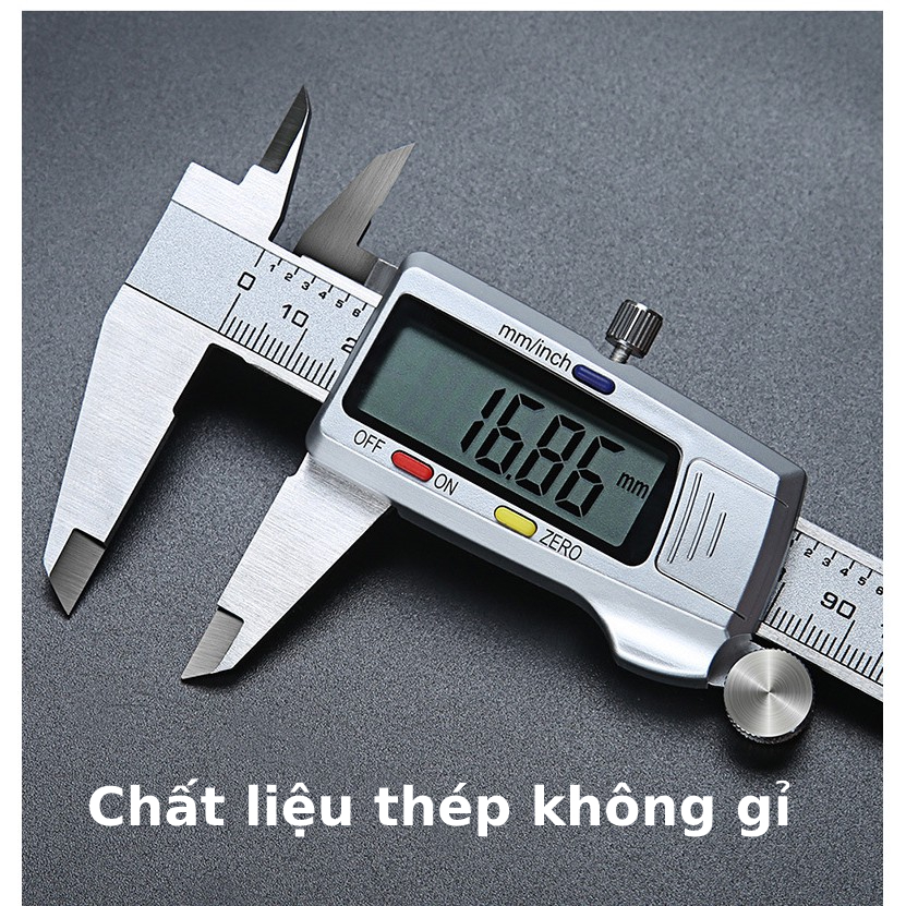 Thước cặp, Thước Kẹp Điện Tử Cao Cấp 150mm không gỉ - Đo Đường Kính Độ Chính Xác Cao