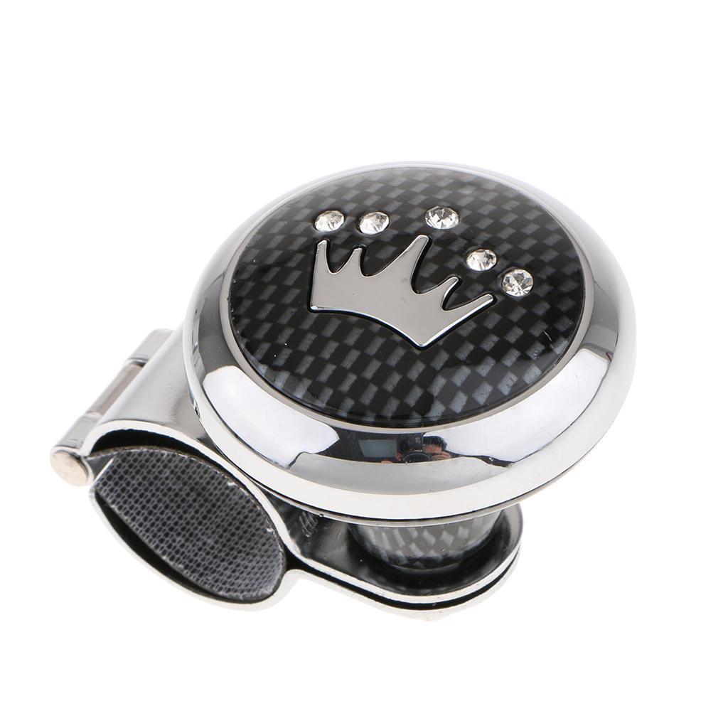 2X Auto Carbon Steering Knob Aid Handle Universal