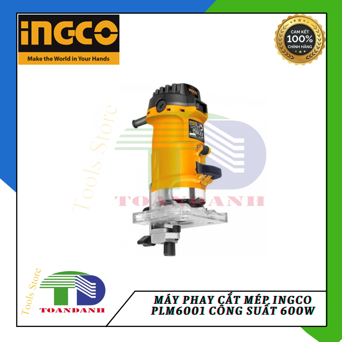 Máy phay cắt mép INGCO PLM6001 công suất 600W