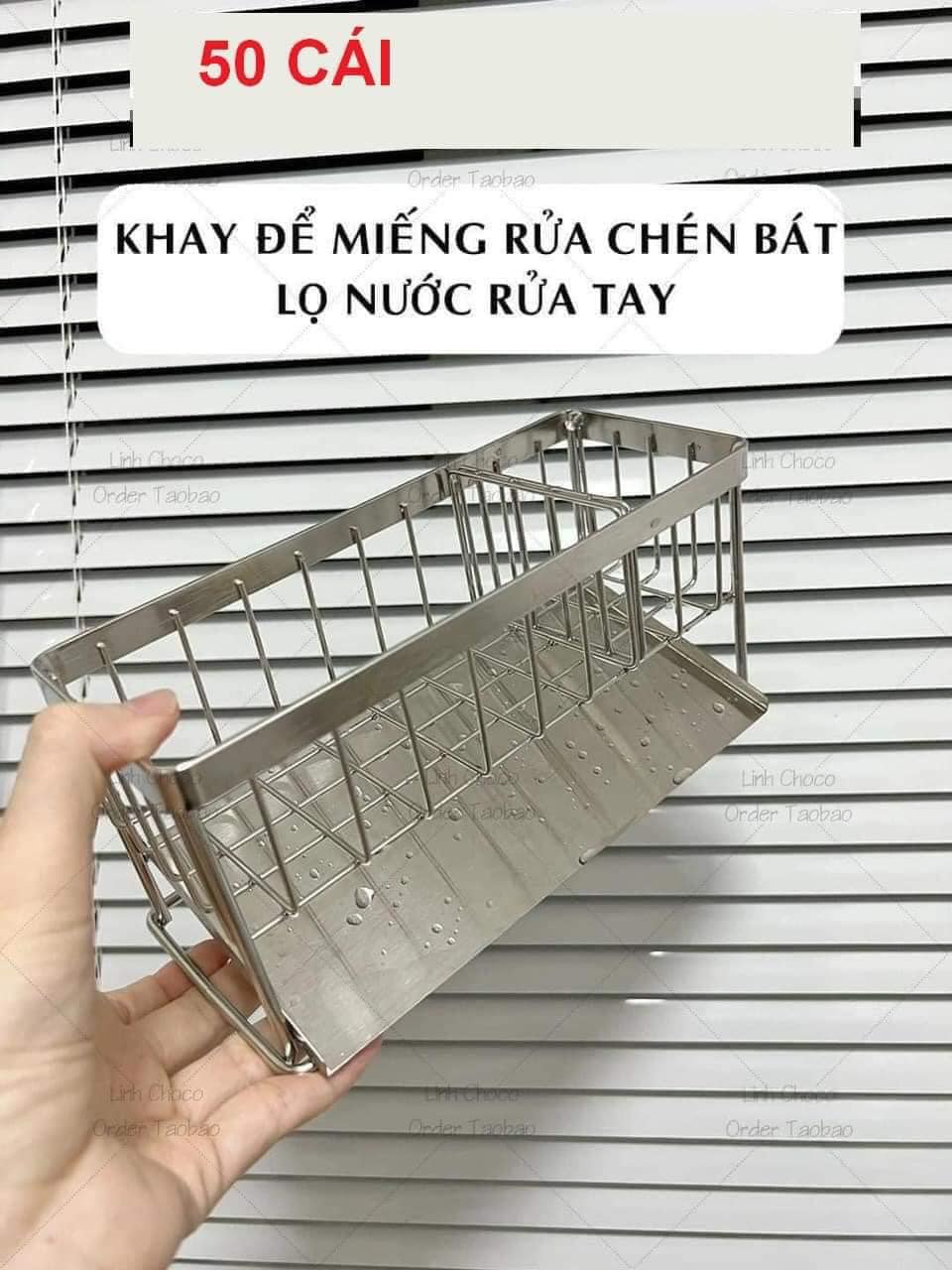 GIỎ ĐỂ RẺ RỬA BÁT CÓ KHAY HỨNG NGHIÊNG CHỐNG ĐỌNG NƯỚC TIỆN LỢI