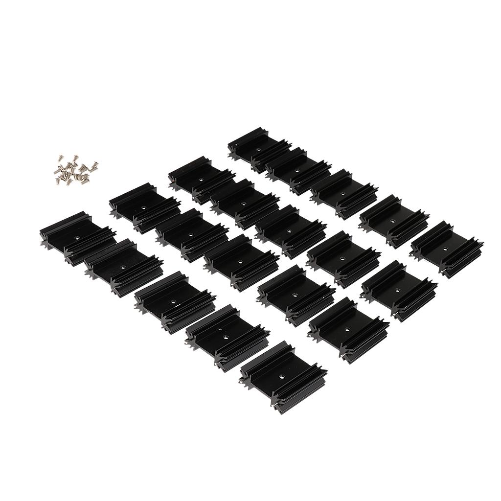 Aluminum Heat Sink, Cooling Fin Circuit 38x34x12mm for TO-247 PCB Mounting