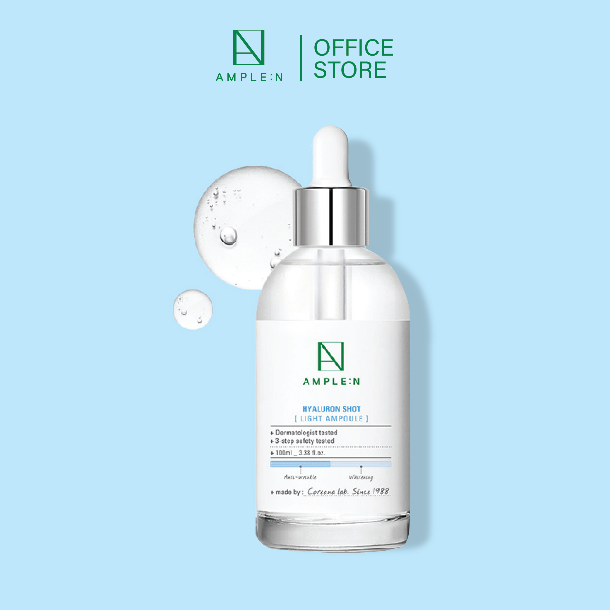 Tinh chất dưỡng da AMPLE:N Hyaluron Shot Light Ampoule