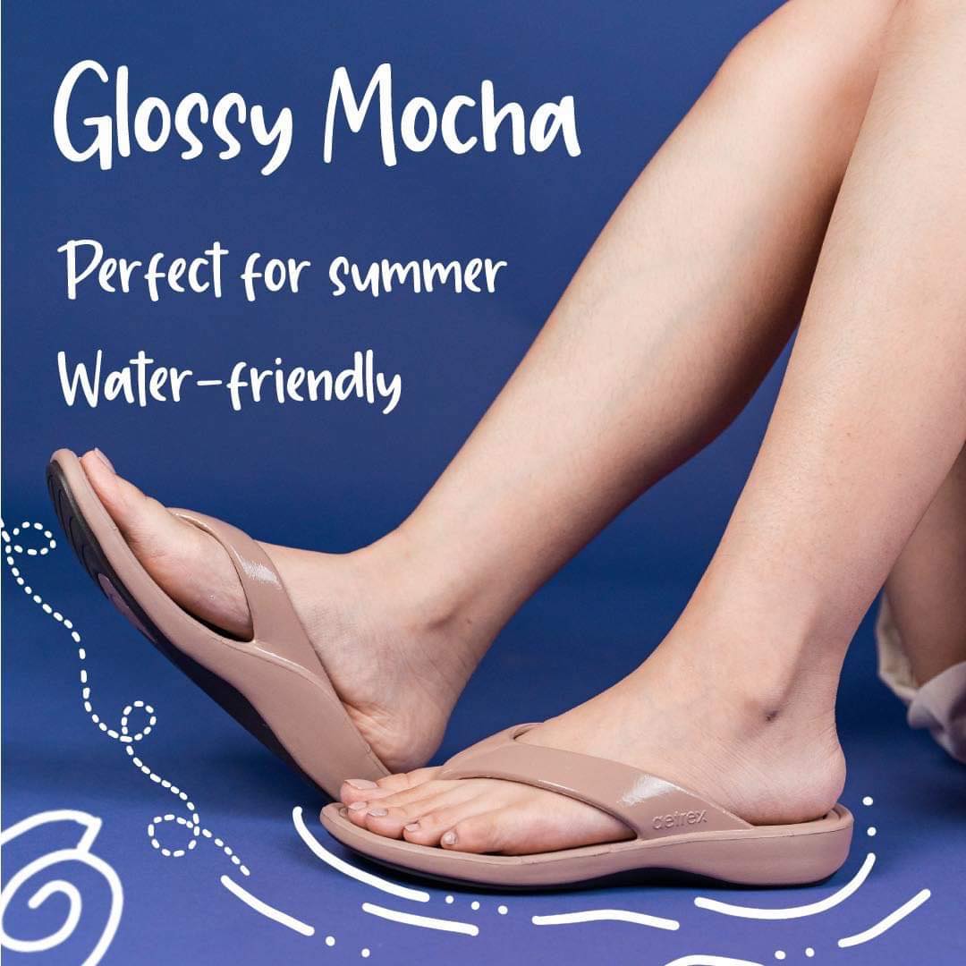 Dép xỏ ngón sức khỏe nữ Aetrex Maui Mocha - nâng vòm đệm êm chân