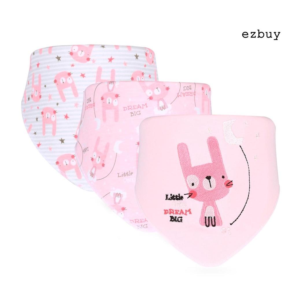 Set 3 yếm ăn cotton hình tam giác cho bé