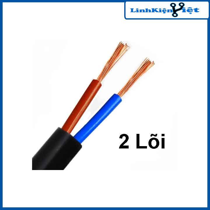 1 mét dây điện nhiều lõi đen tròn 0.3mm 2 lõi/3 lõi/4 lõi chất liệu dây đồng 100% loại tốt