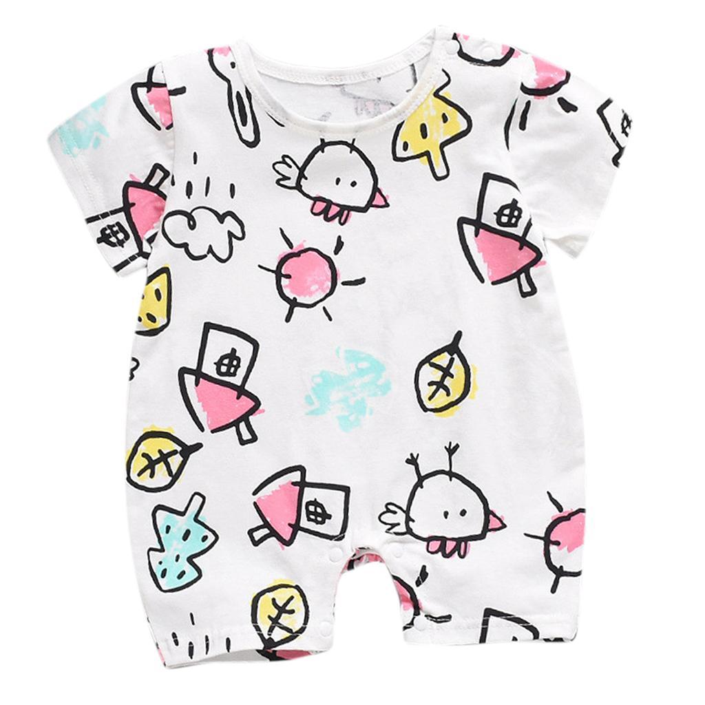 Summer Baby Boys Girls Short Sleeve Romper Cute Cotton Jumpsuit